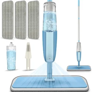 MEXERRIS Spray Mop Wet Mops with 2 Refillable Bottles for Floors Cleaning