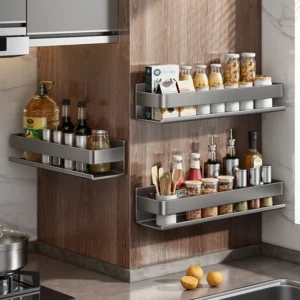 Single layer stainless steel wall mounted storage rack